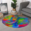 Colorful Buddha Print Round Rug