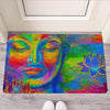 Colorful Buddha Print Rubber Doormat