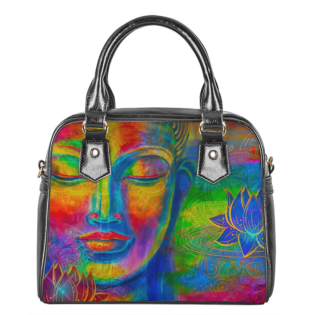 Colorful Buddha Print Shoulder Handbag