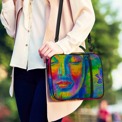 Colorful Buddha Print Shoulder Strap Bible Bag