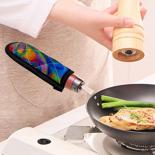 Colorful Buddha Print Skillet Handle Cover