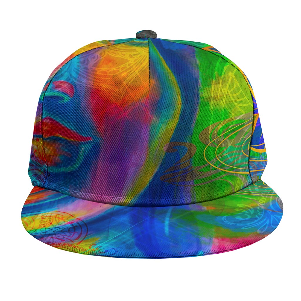 Colorful Buddha Print Snapback Cap