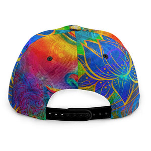 Colorful Buddha Print Snapback Cap