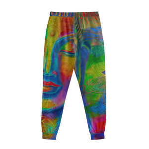 Colorful Buddha Print Sweatpants