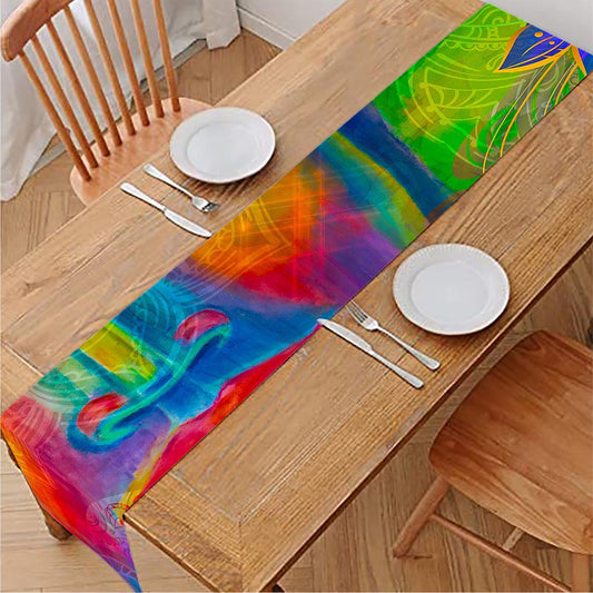 Colorful Buddha Print Table Runner