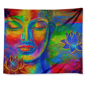 Colorful Buddha Print Tapestry