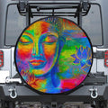 Colorful Buddha Print Tire Cover