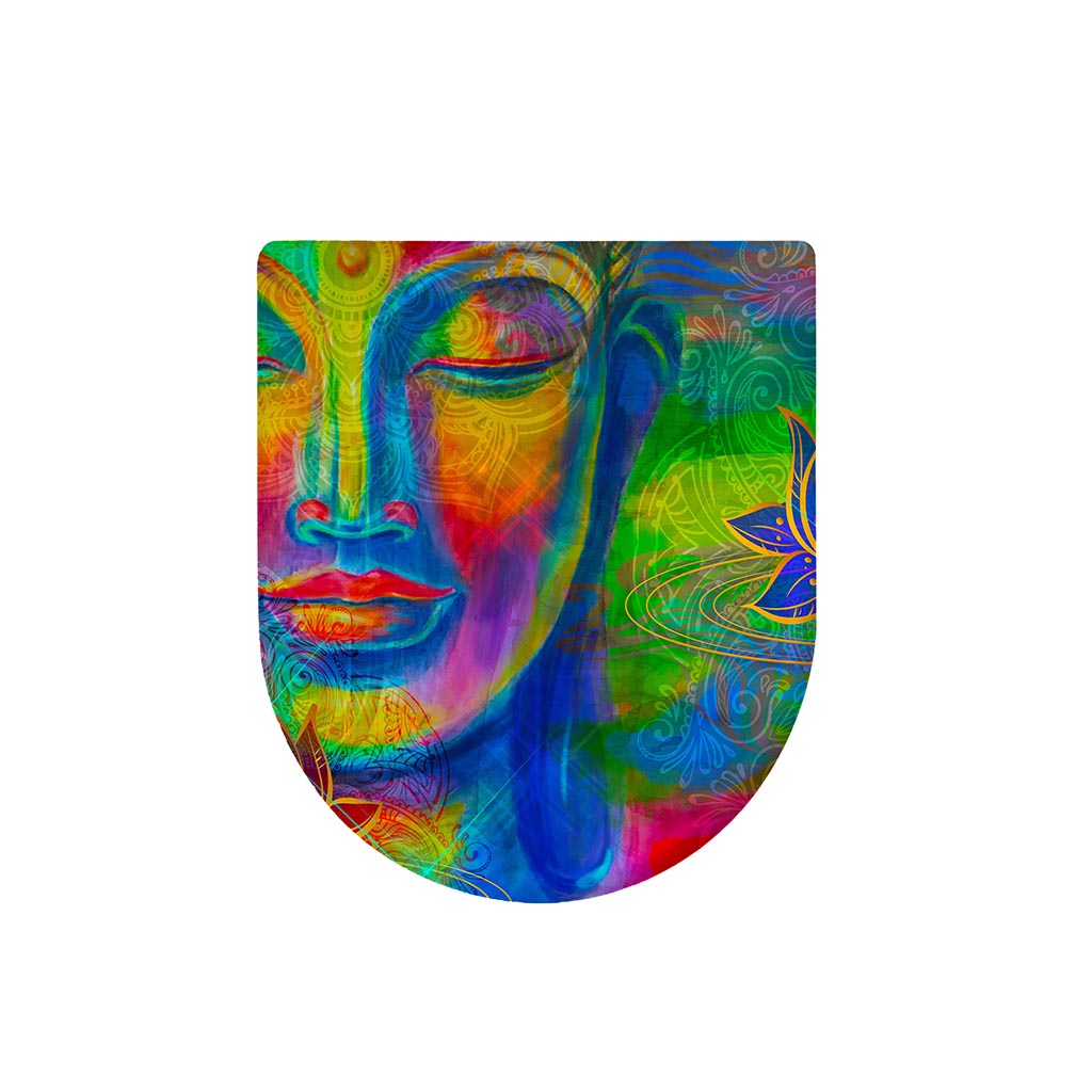 Colorful Buddha Print Toilet Lid Cover