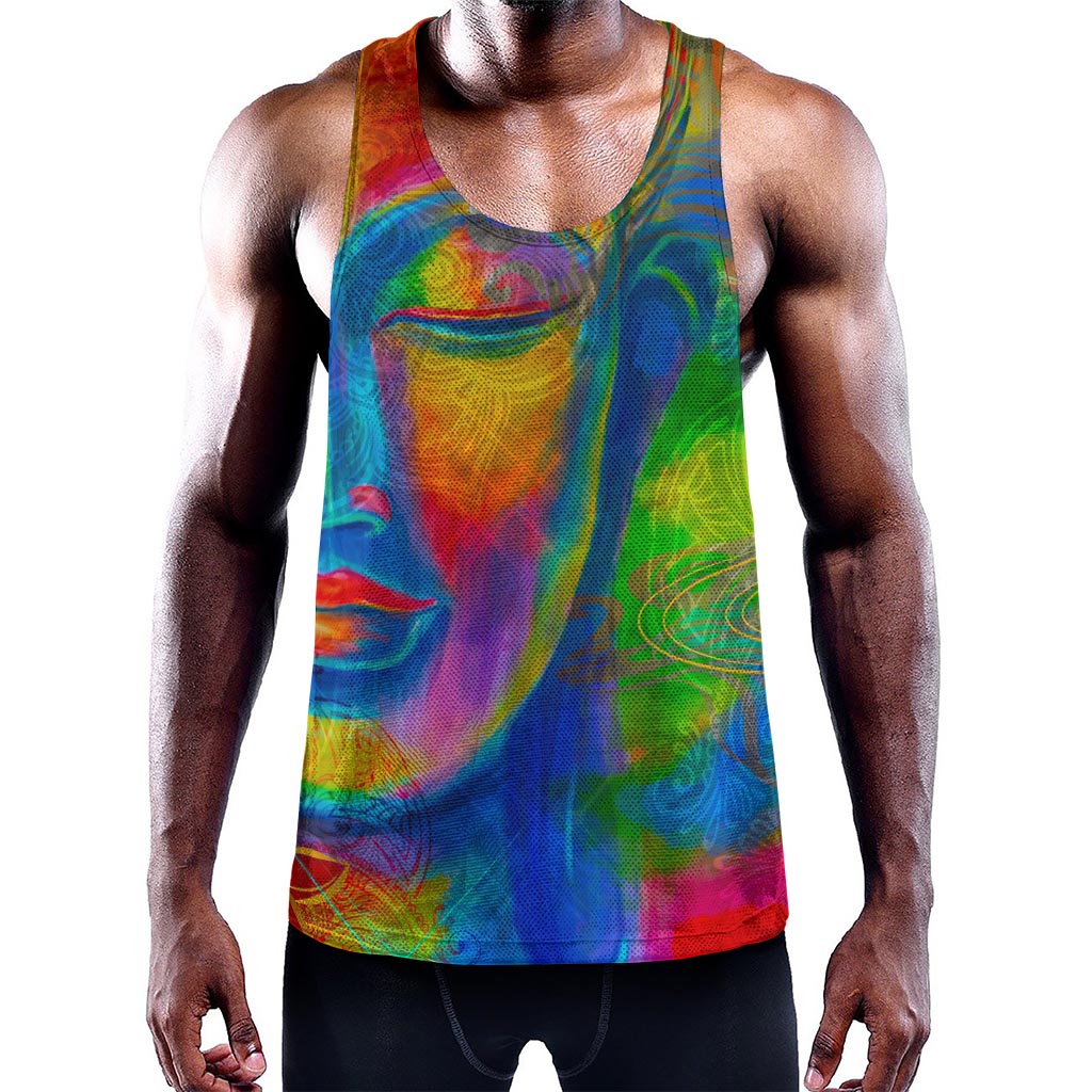 Colorful Buddha Print Training Tank Top