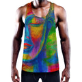 Colorful Buddha Print Men's Workout Tank Top