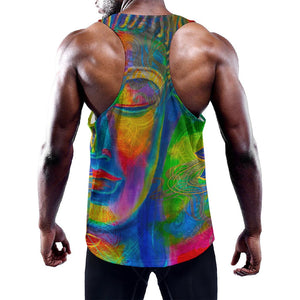 Colorful Buddha Print Training Tank Top