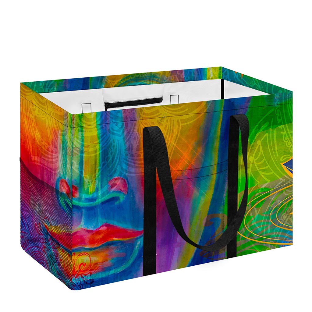 Colorful Buddha Print Utility Tote Bag