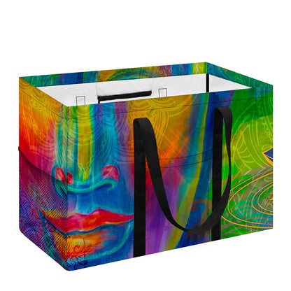 Colorful Buddha Print Utility Tote Bag