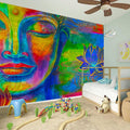 Colorful Buddha Print Wall Sticker