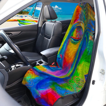 Colorful Buddha Print Waterproof Car Seat Cover