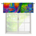 Colorful Buddha Print Window Valance