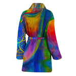 Colorful Buddha Print Women's Bathrobe