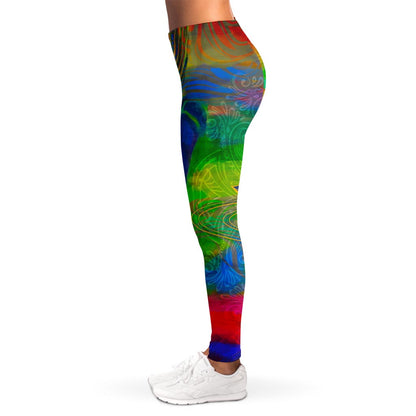 Colorful Buddha Print Women's Leggings