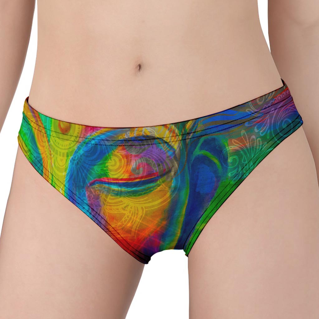 Colorful Buddha Print Women's Panties