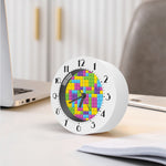 Colorful Building Blocks Pattern Print Alarm Clock