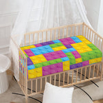 Colorful Building Blocks Pattern Print Baby Crib Sheet