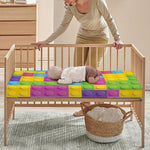 Colorful Building Blocks Pattern Print Baby Crib Sheet