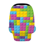 Colorful Building Blocks Pattern Print Baby Seat Cover