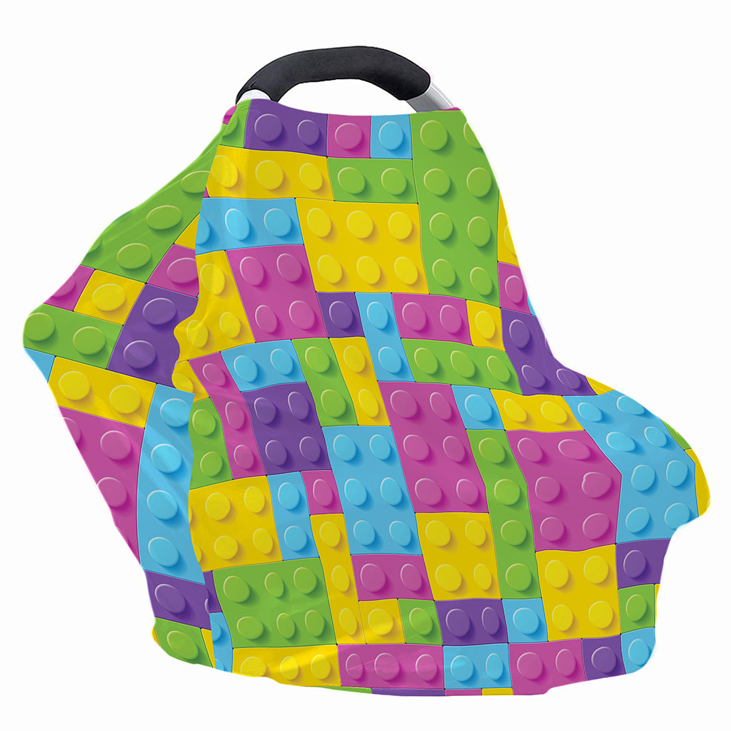 Colorful Building Blocks Pattern Print Baby Seat Cover