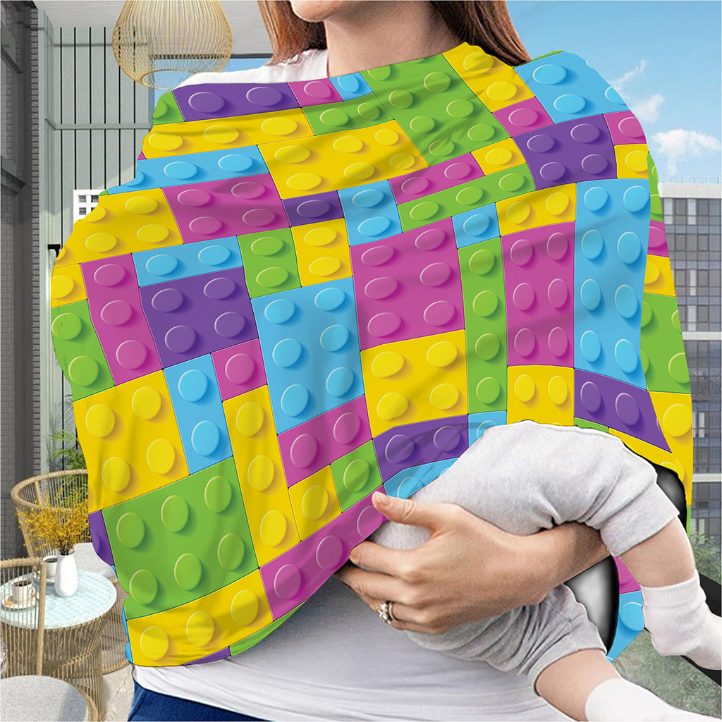 Colorful Building Blocks Pattern Print Baby Seat Cover