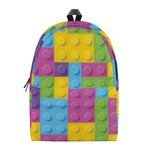 Colorful Building Blocks Pattern Print Backpack