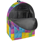 Colorful Building Blocks Pattern Print Backpack