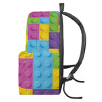 Colorful Building Blocks Pattern Print Backpack