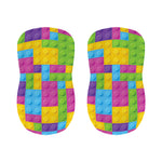 Colorful Building Blocks Pattern Print Bar Stool Covers