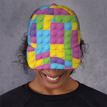 Colorful Building Blocks Pattern Print Baseball Cap