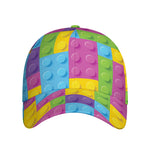 Colorful Building Blocks Pattern Print Baseball Cap