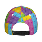 Colorful Building Blocks Pattern Print Baseball Cap