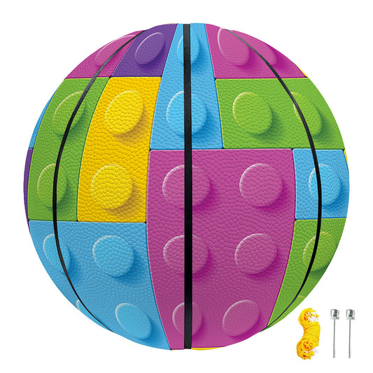 Colorful Building Blocks Pattern Print Basketball