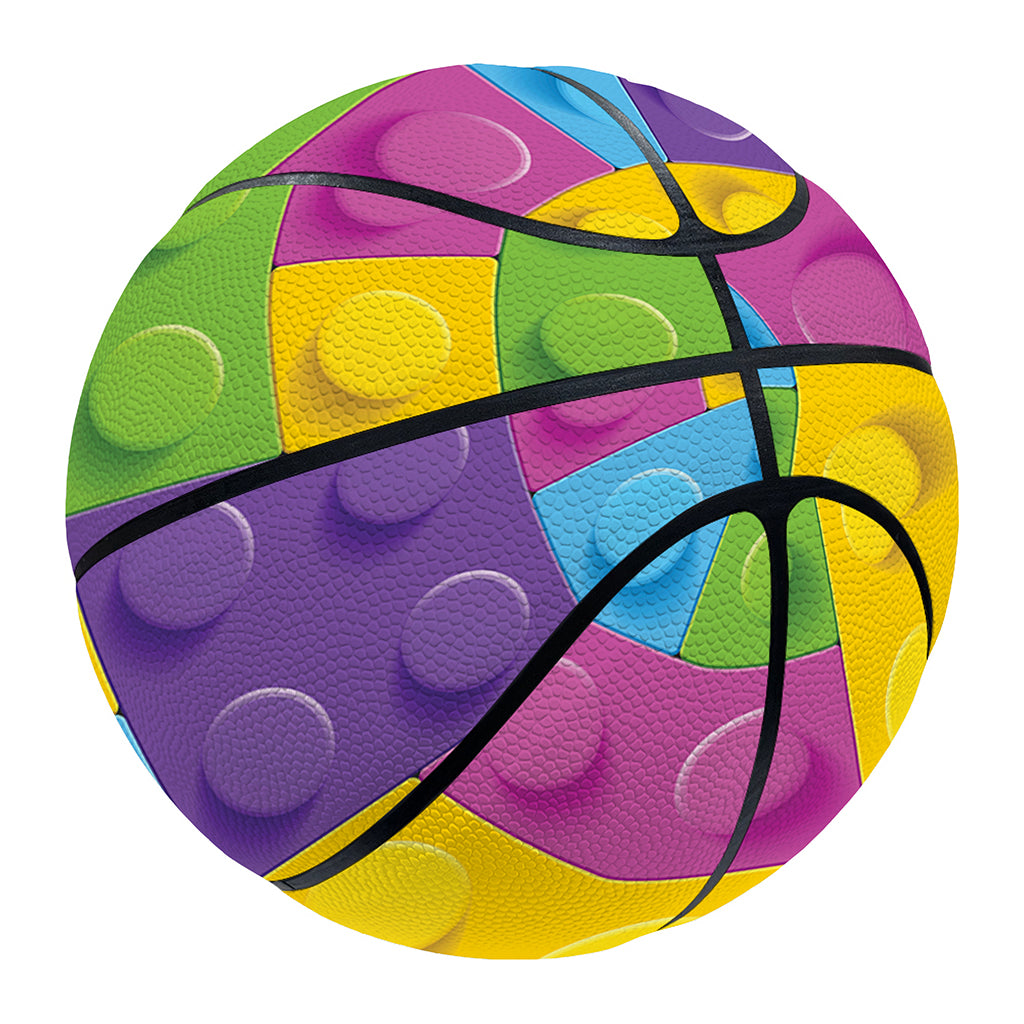 Colorful Building Blocks Pattern Print Basketball