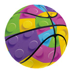 Colorful Building Blocks Pattern Print Basketball
