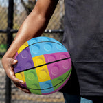 Colorful Building Blocks Pattern Print Basketball