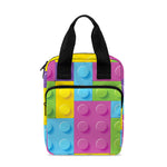 Colorful Building Blocks Pattern Print Bible Tote Bag