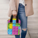 Colorful Building Blocks Pattern Print Bible Tote Bag