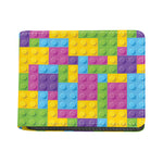 Colorful Building Blocks Pattern Print Bifold Wallet