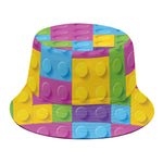 Colorful Building Blocks Pattern Print Bucket Hat