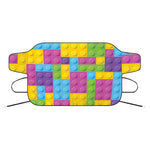 Colorful Building Blocks Pattern Print Car Windshield Snow Cover