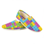 Colorful Building Blocks Pattern Print Casual Shoes