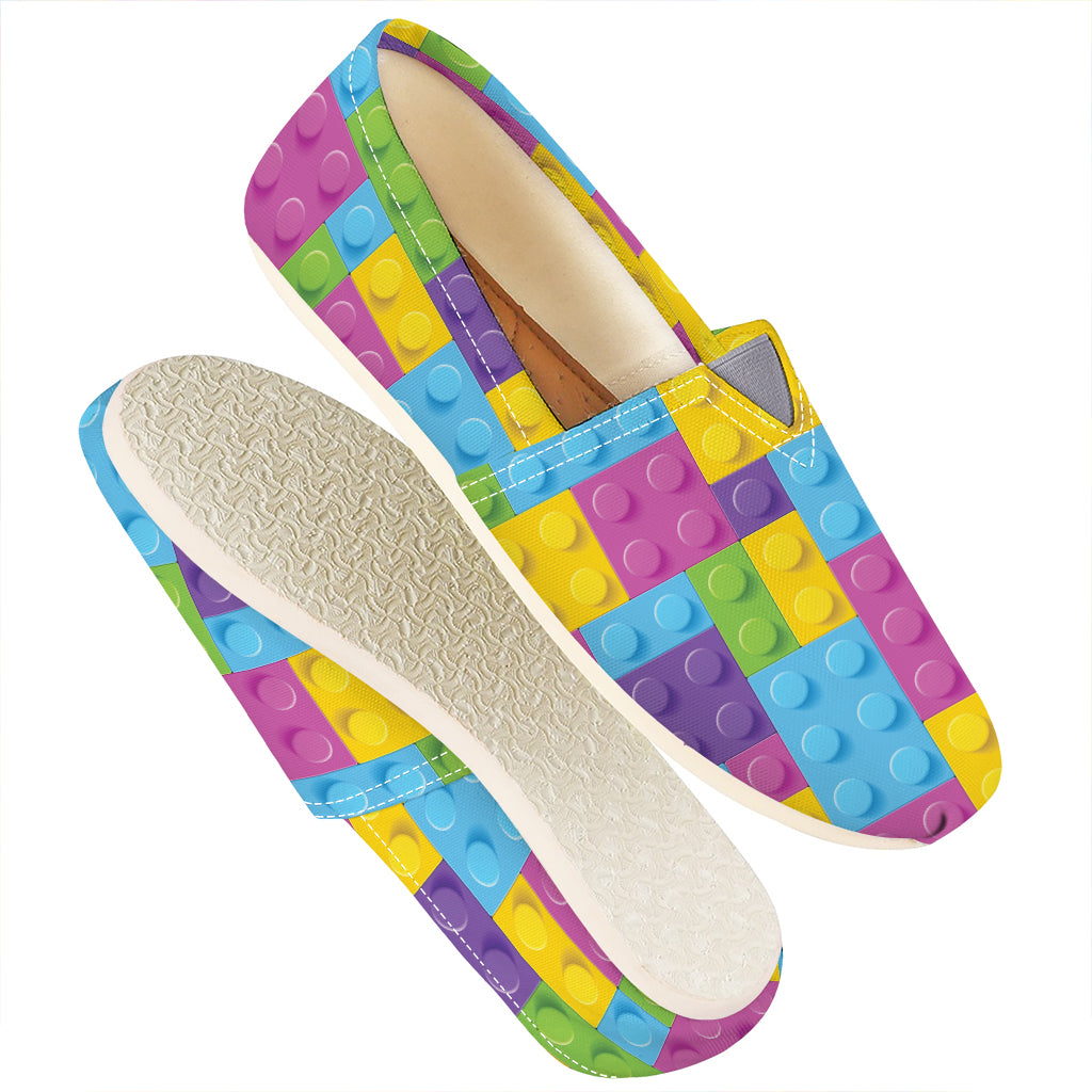 Colorful Building Blocks Pattern Print Casual Shoes