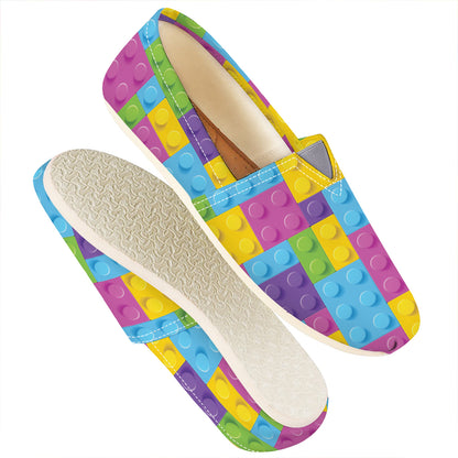 Colorful Building Blocks Pattern Print Casual Shoes