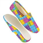 Colorful Building Blocks Pattern Print Casual Shoes