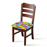 Colorful Building Blocks Pattern Print Chair Cushion Cover